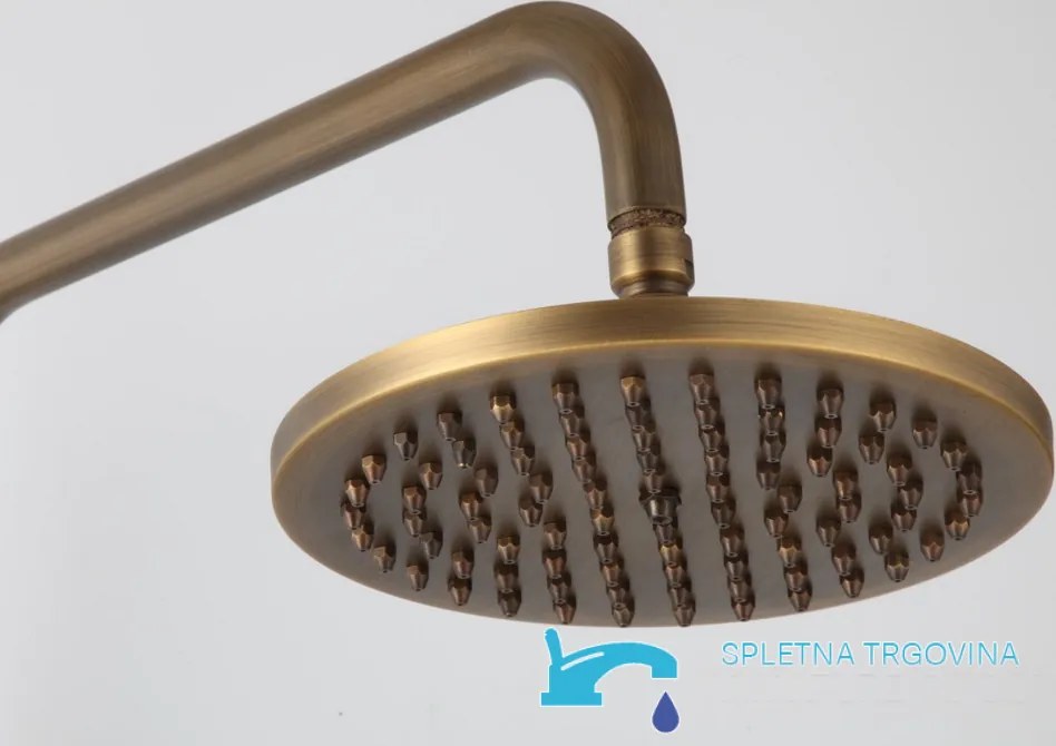 Falon kívüli zuhanyrendszer NSB76437 LED-fénnyel, 360°-ban forgatható kifolyóval, többféle antik felülettel