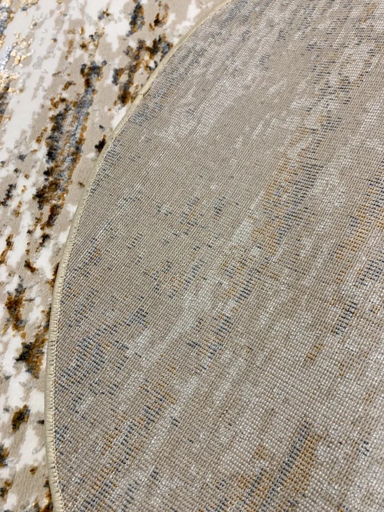 Athena 7473 design kerek szőnyeg (Beige) 160x160