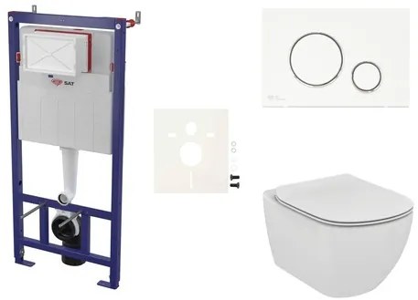 Fali WC szett SAT előtétfalas szereléshez + Ideal Standard Tesi WC SIKOSSTES70K