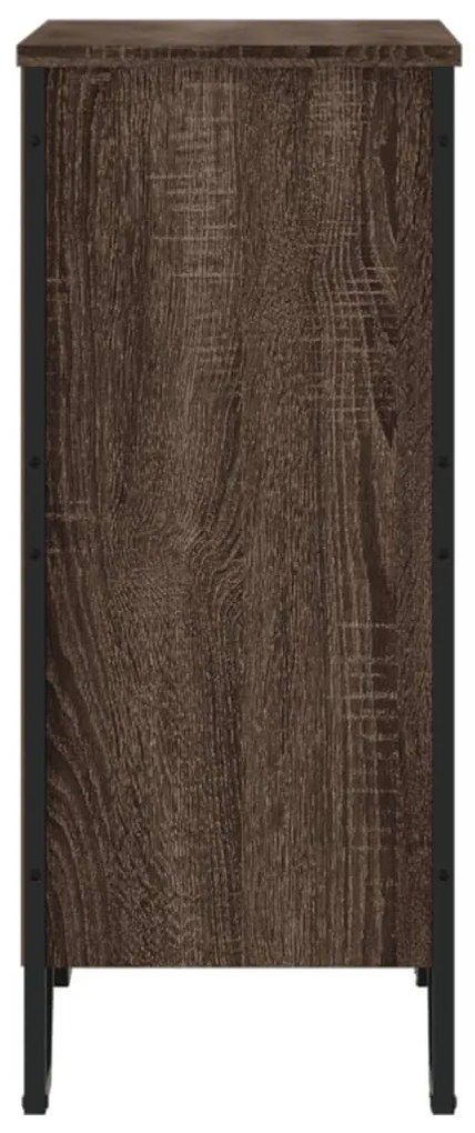 barna tölgy színű szerelt fa könyvszekrény 80 x 31 x 74,5 cm