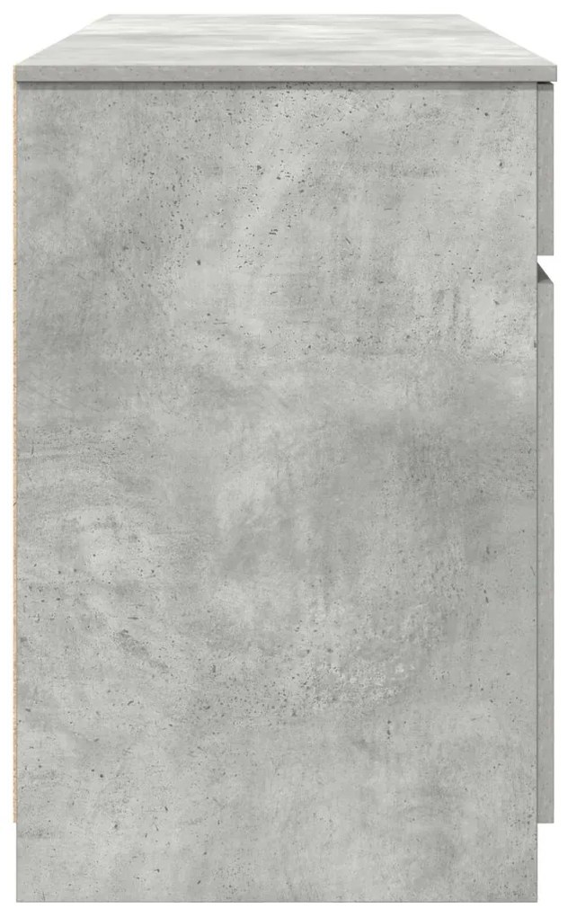 Asztal Betongris 140x49x76 cm Mérnöki Fa