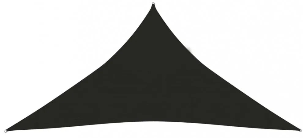 fekete HDPE napvitorla 160 g/m² 3,6 x 3,6 x 3,6 m