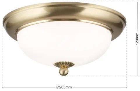 Orion - Mennyezeti lámpa EMPIRA 2xE14/40W/230V Ø 26,5 cm sárgaréz