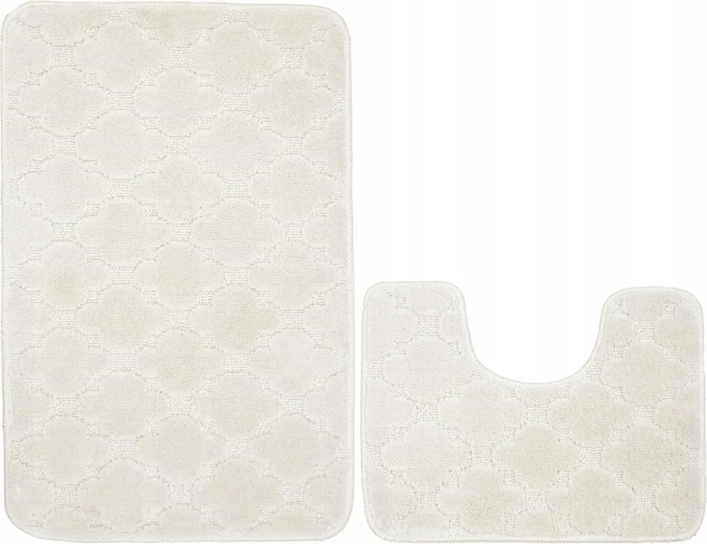 2 részes Szürke Gumírozott Wc-szőnyeg Szett Lugo Lóhere