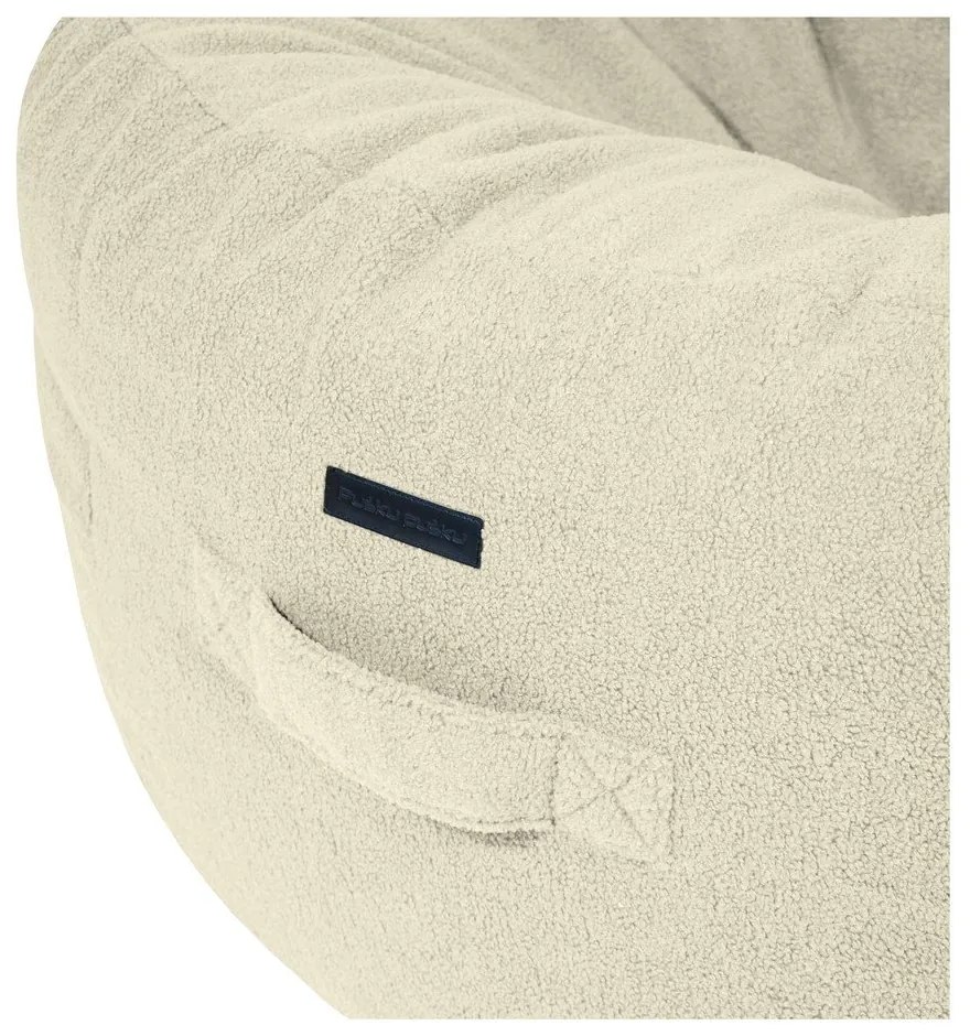 Barna buklé babzsákfotel Roll 135 – SLOWDOWN