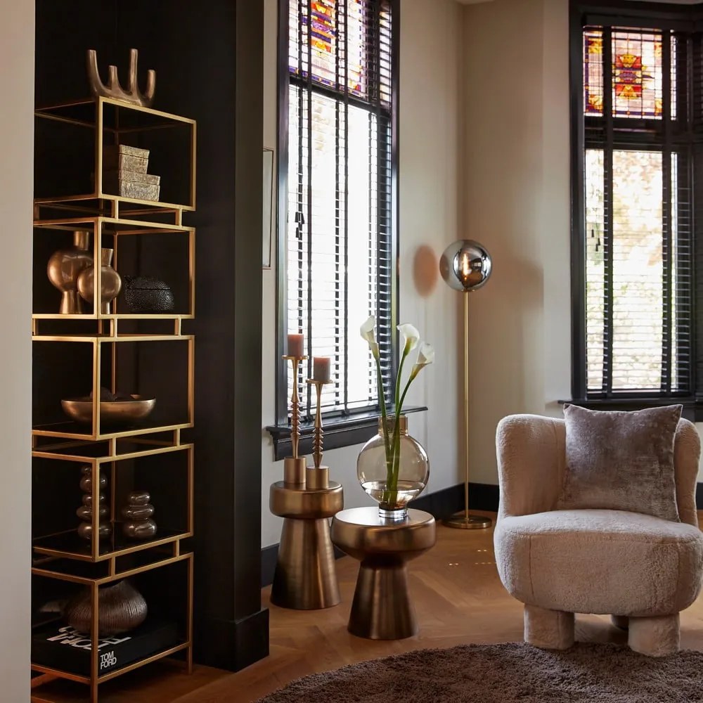 Fém kerek tárolóasztal ø 29 cm Dakwa – Light &amp; Living