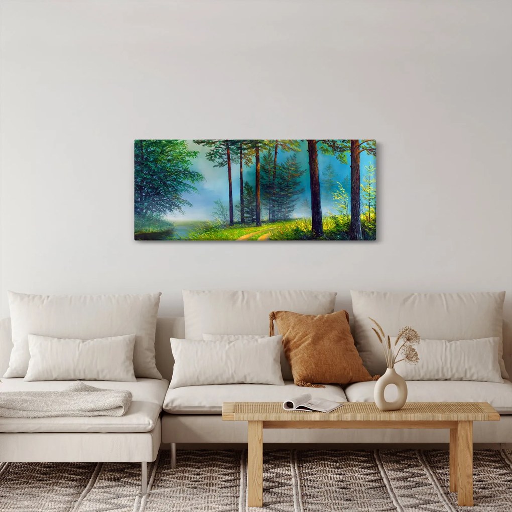 Kép - Olajfestmény tájkép (120x50 cm)