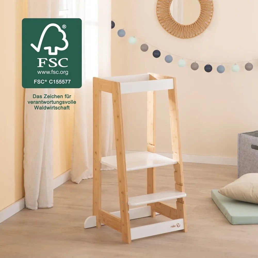 Fehér bambusz tanulótorony – Roba