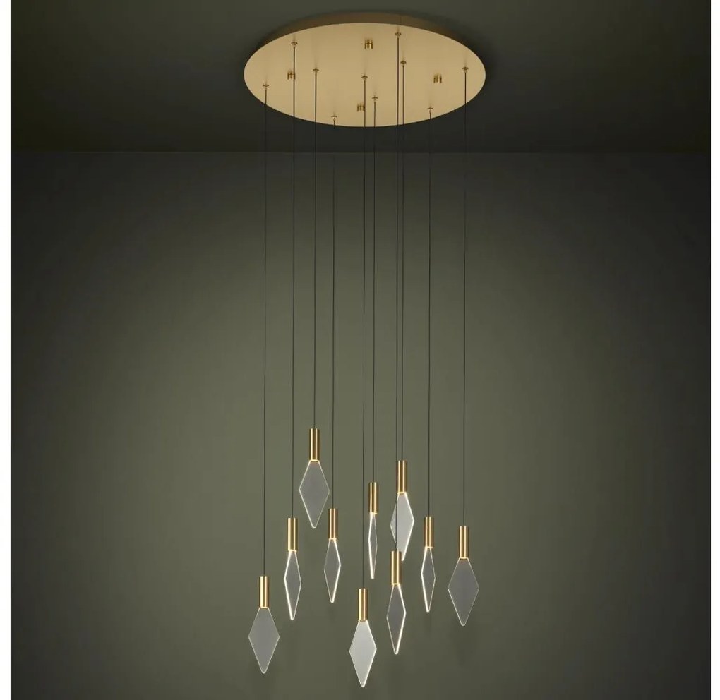 Eglo 390359-LED Dimmelhető csillár zsinóron MIRADOR 10xLED/3W/230V átm. 58cm arany