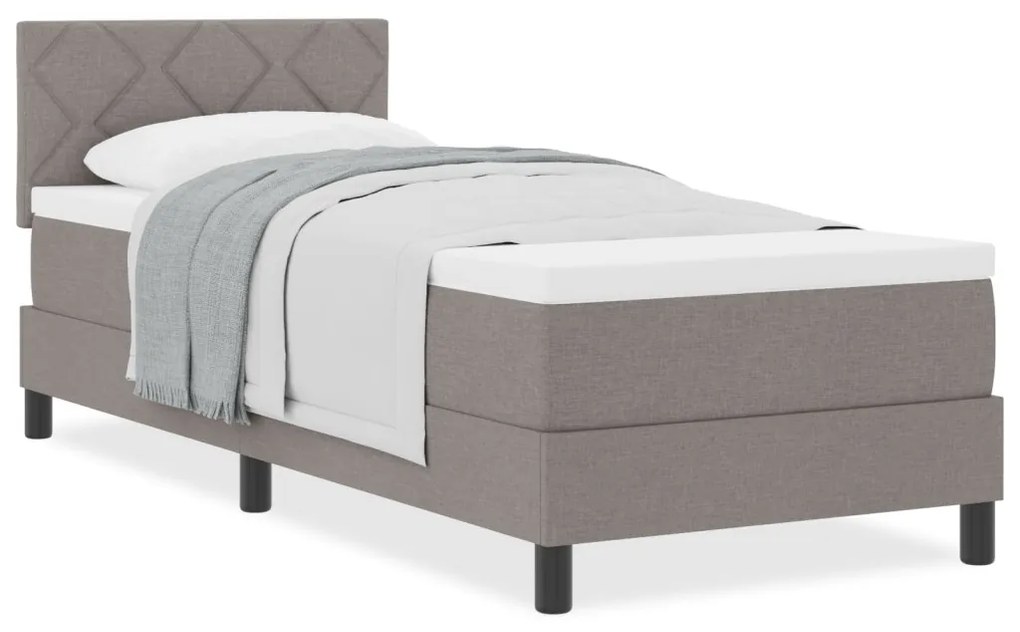 Box Spring ágy matraccal Taupe 80x200 cm Szövet