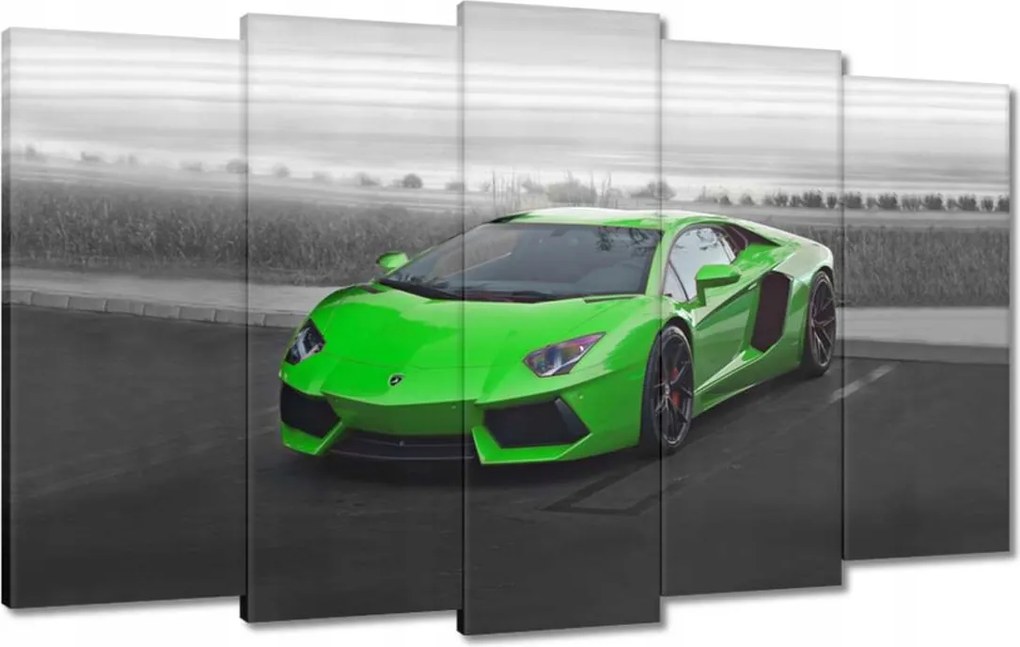 Vászonkép 100x60 Lime sportautó