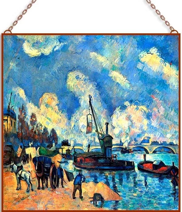 Paul Cézanne-The Seine at Bercy üvegkép, falikép