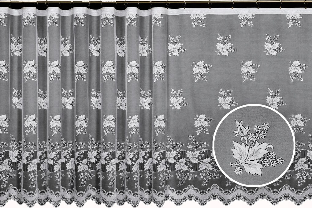 Mg Függöny jacquard 2686 Fehér 310X250 kész szalaggal