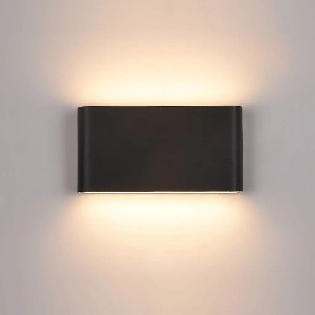 ITALUX PL-266B ROMANO Modern Kültéri Fali Lámpa Fekete LED IP54