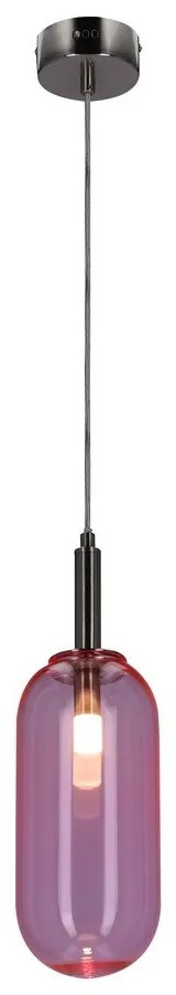 Lila LED függőlámpa üveg búrával ø 13 cm Fiuggi – Candellux Lighting