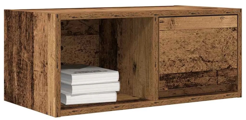 2 db antik fa szerelt fa fali TV-szekrény 60x31x25,5 cm