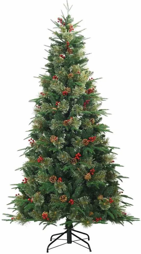 Műanyag Hajtogatós Karácsonyfa Zöld 210 cm PVC, PE és Acél