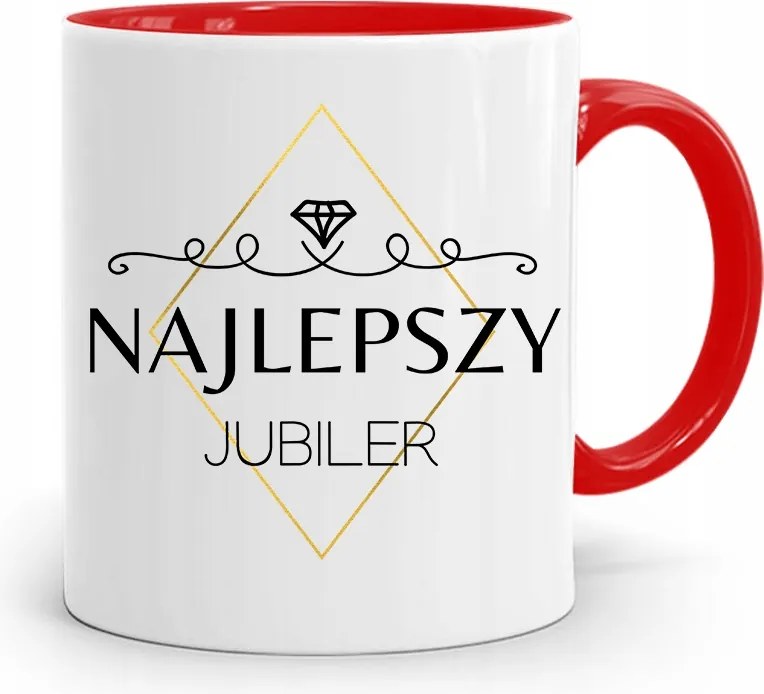 Ékszerésznek Piros Bögre Legjobb Ékszer nyomott mintával