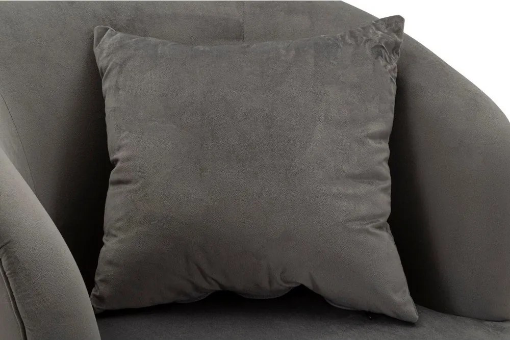 Szürke bársony fotel Silvery – Mauro Ferretti