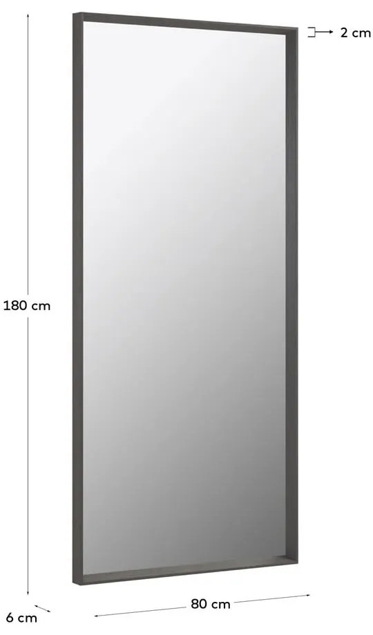 Fali tükör 80x180 cm Nerina Dark – Kave Home