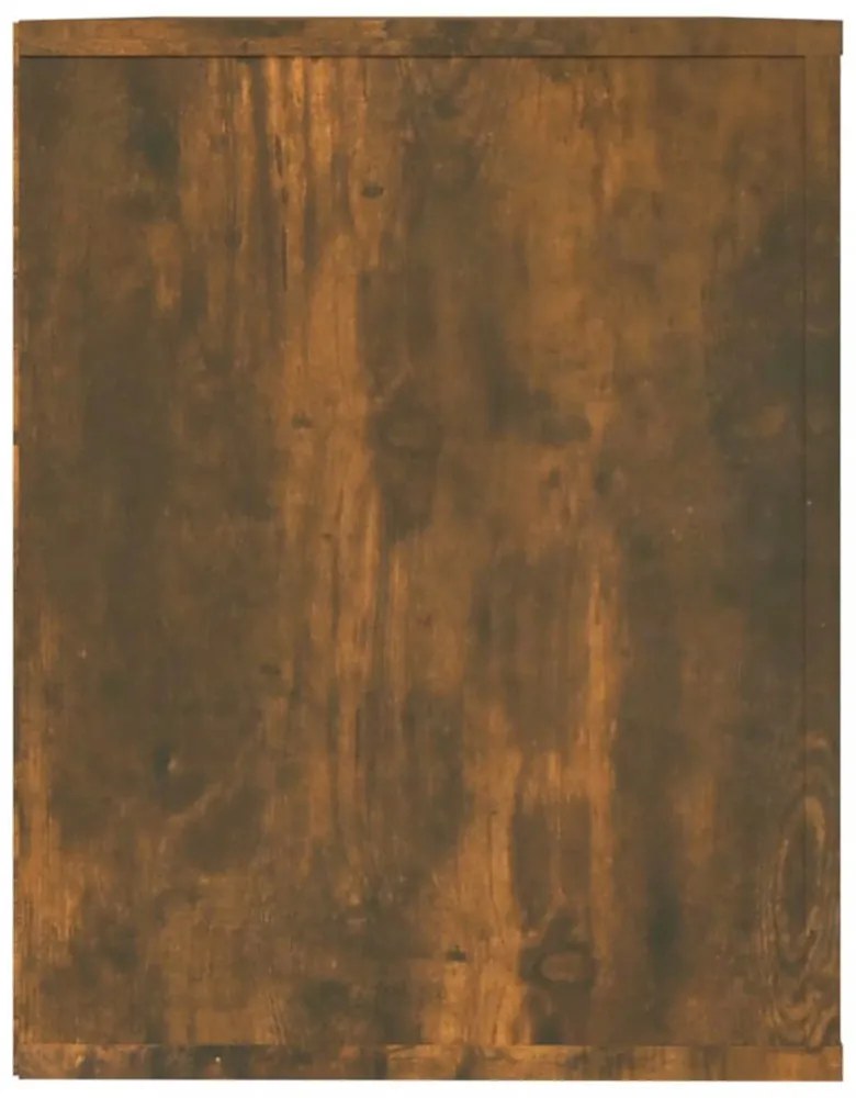 füstös tölgy színű szerelt fa cipőtartó 75x35x45 cm