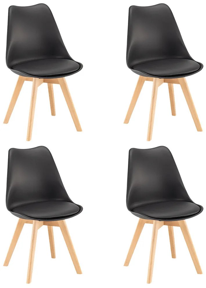Silla étkezőszék 4 db fekete színben
