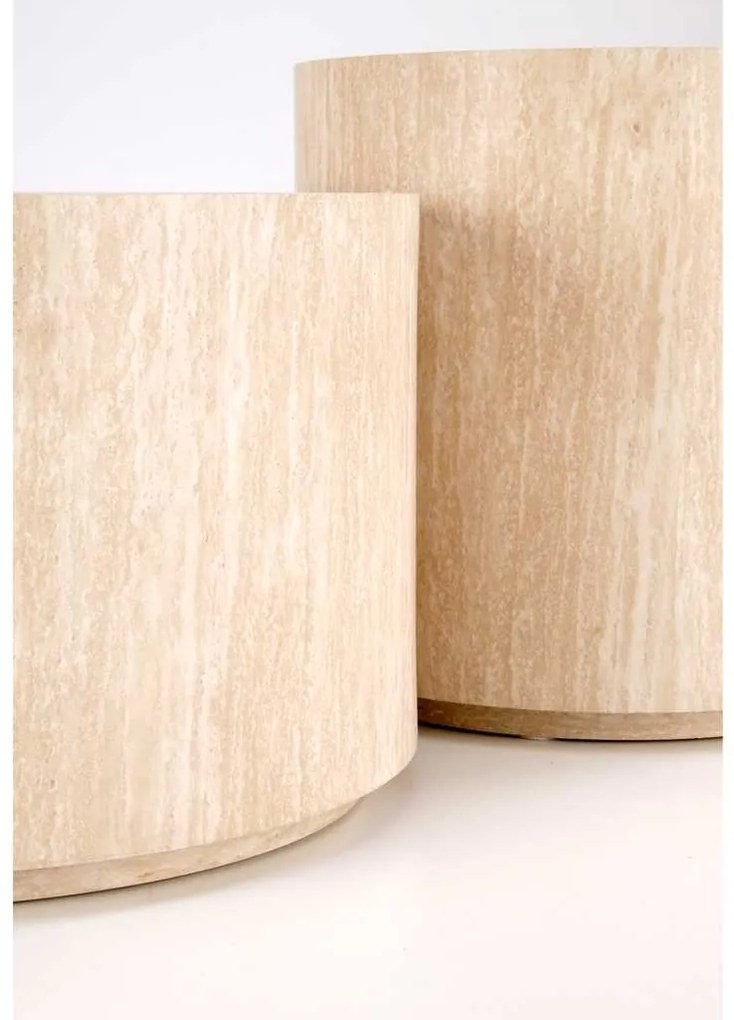 Palmer dohányzóasztal - kör, bézs