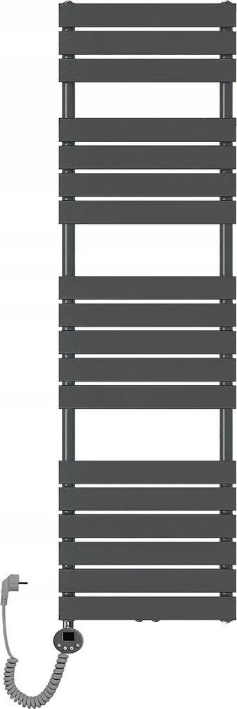 Fürdőszobai radiátor dekoratív elektromos létra 1800x500 900W antracit