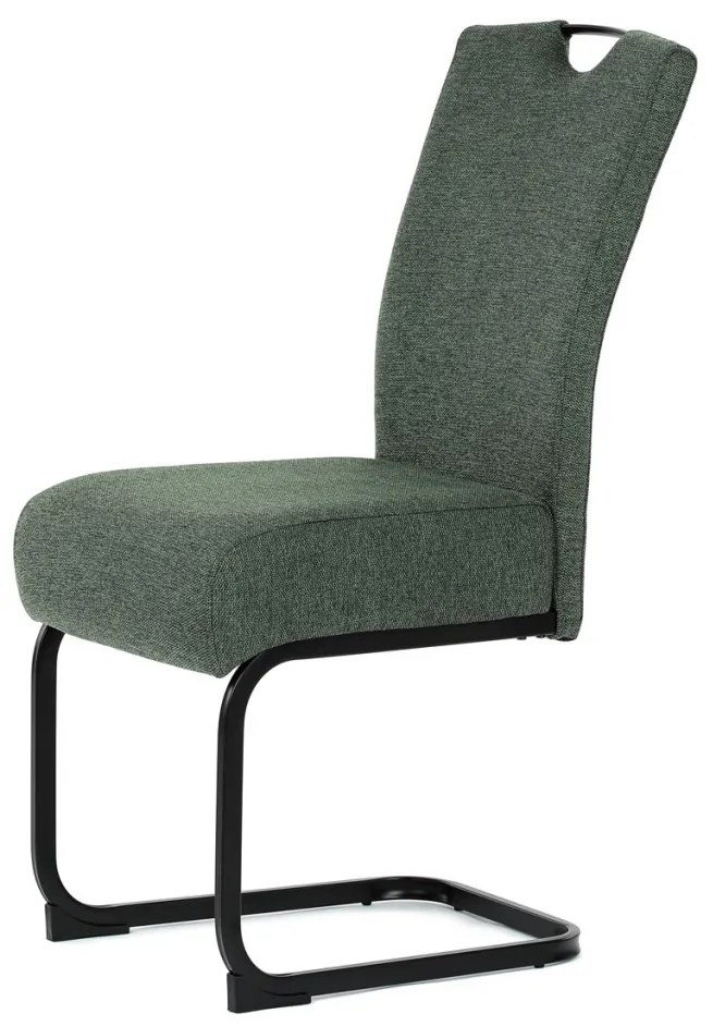Scaun cu picior tip sanie cu șezut flexibil Verde. DCL-E2008