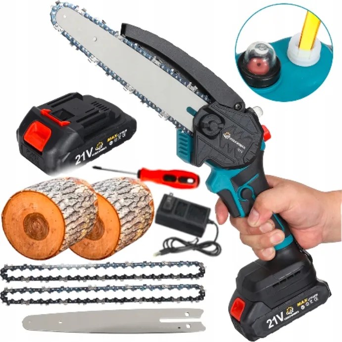 Akkumulátoros Láncfűrész Kis 3000W 8' Hordozható