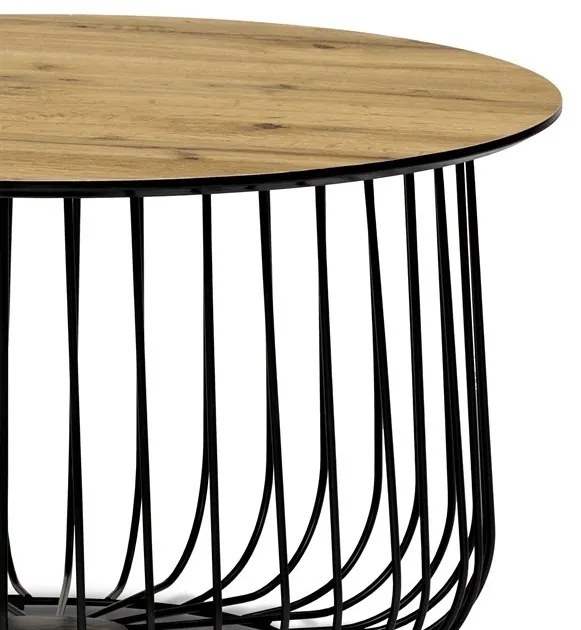 Dohányzóasztal szett 2 Darabból Vadtölgy Színben.Méretek: 60x34, pr.37x37 cm. AF-3007