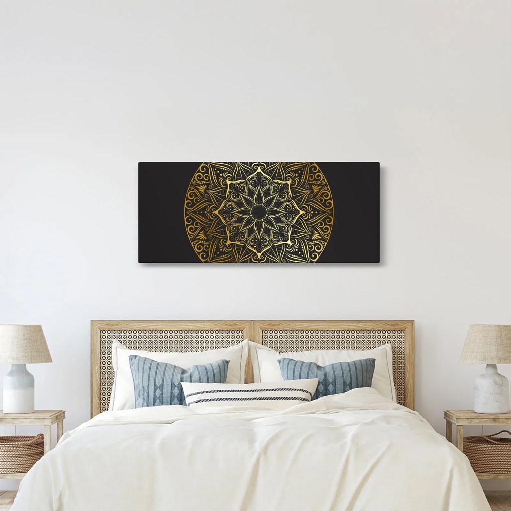 Az arany absztrakció képe (120x50 cm)