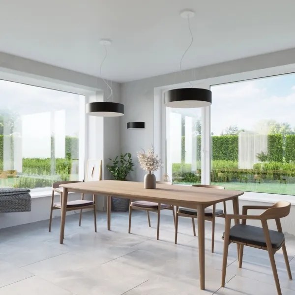 Sollux SL.0756 - Csillár zsinóron SKALA 3xE27/60W/230V átm. 30 cm fekete