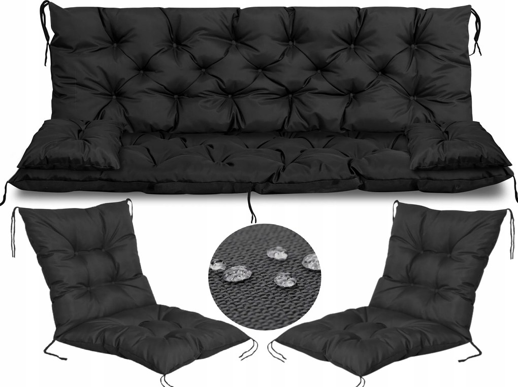 Kerti padpárna 100x60x50 cm 2 db székpárna 50x50x50 cm