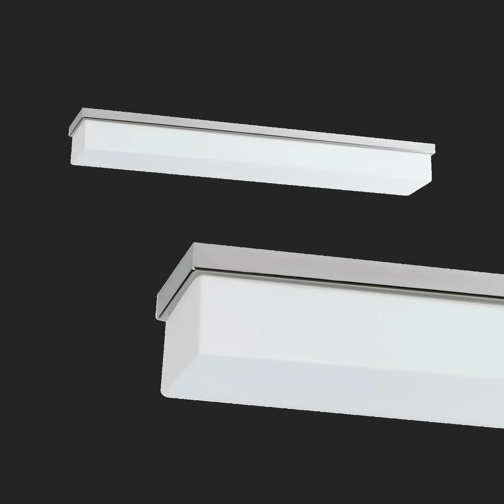 Osmont 51426 Sylvia 2 mennyezeti/fali üveglámpa polírozott rozsdamentes acél fehér