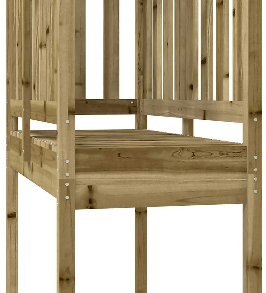 impregnált fenyőfa játszótorony 52,5 x 110,5 x 214 cm