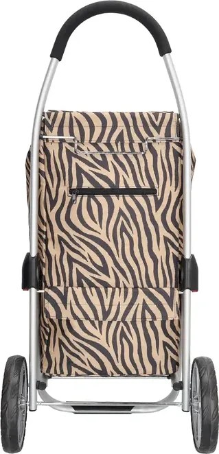 Barna-fekete prémium bevásárlókocsi kerekeken "Aluman"