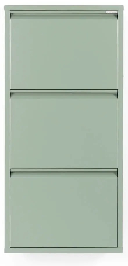 Szürkészöld fém billenő ajtós cipőtartó 50x103x15 cm Billy – Spinder Design