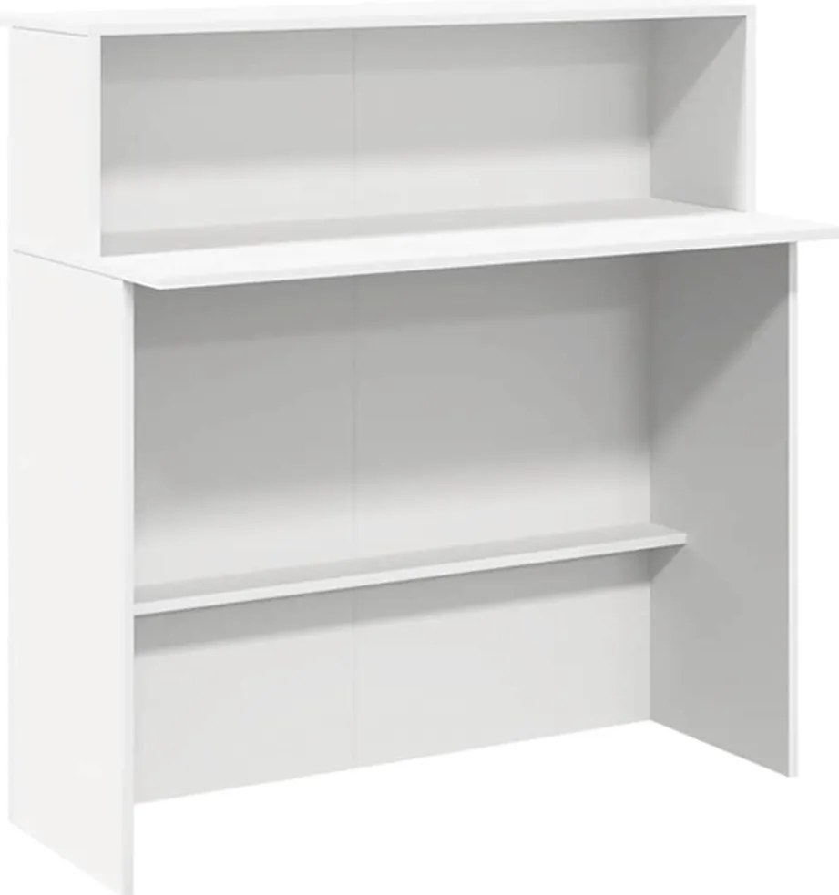 recepciós pult fehér 200x50x103,5 cm szerelt fa