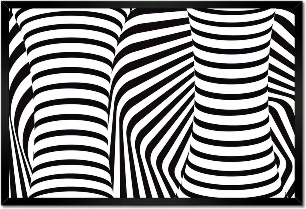 Poszter keretben 60x40 Absztrakt fekete-fehér