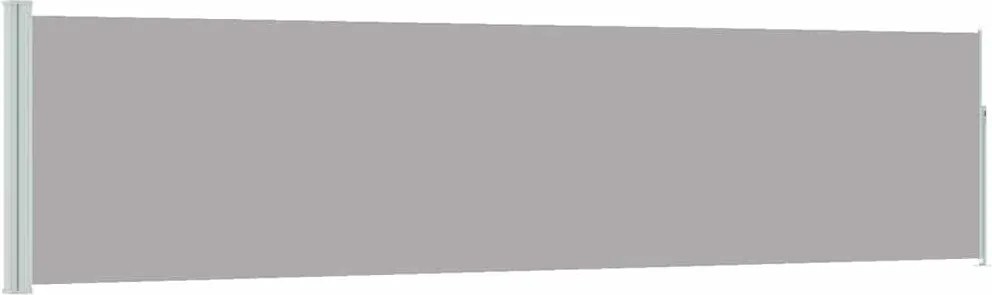 vidaXL szürke behúzható oldalsó teraszi napellenző 120 x 500 cm