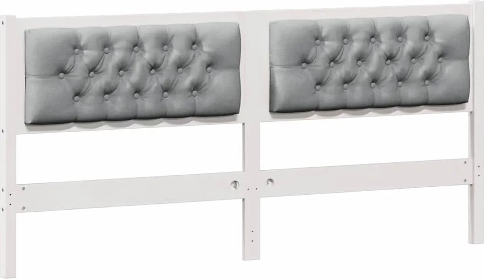 vidaXL Fejtámla Egyéb Fehér és világosszürke 180 cm Tömör fenyőfa