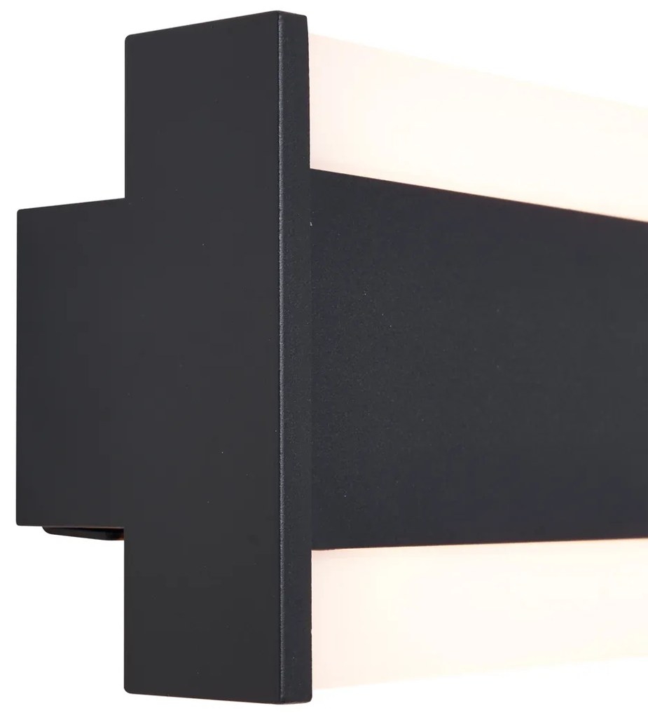 Modern fali lámpa fekete CCT 60cm LED-del IP54 - Vanya