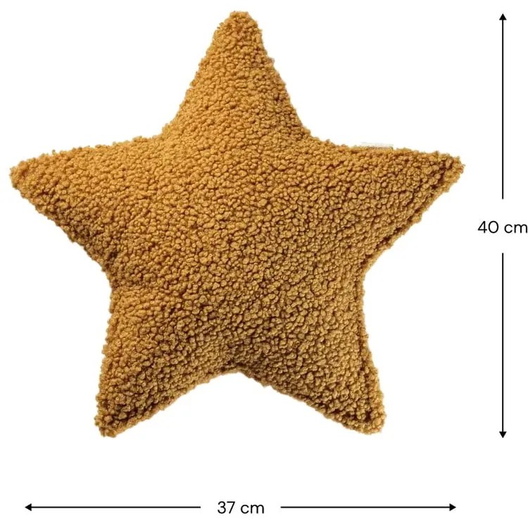 Barna buklé párna gyerek kanapéhoz Star – Wigiwama