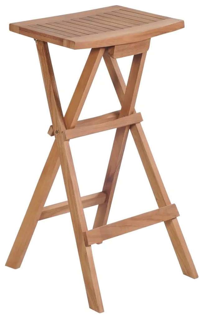 vidaXL 4 db összecsukható tömör tíkfa bárszék