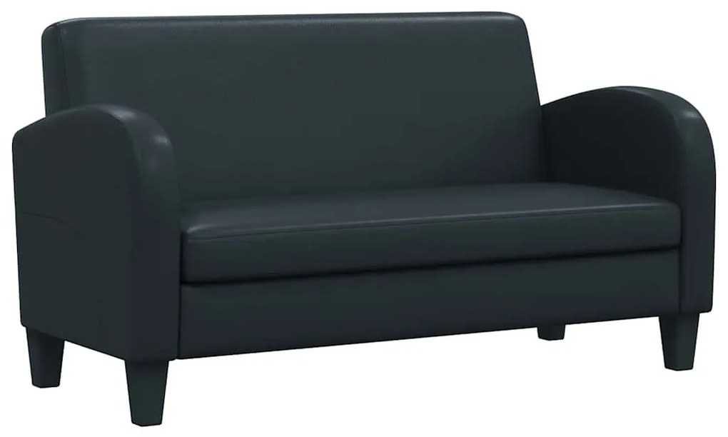 vidaXL kétszemélyes fekete műbőr kanapé