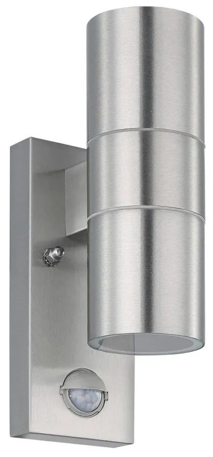 Eglo 79594- LED Kültéri lámpa érzékelővel ARAPONGAS 2xGU10/2,8W/230V IP44 króm