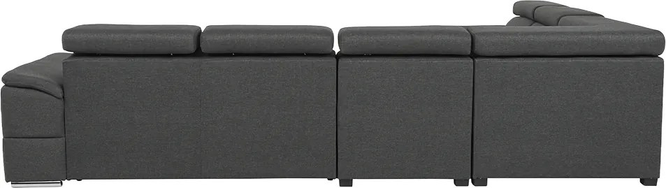 Sarok ülőgarnitúra, szürke, SEGORIA LUX