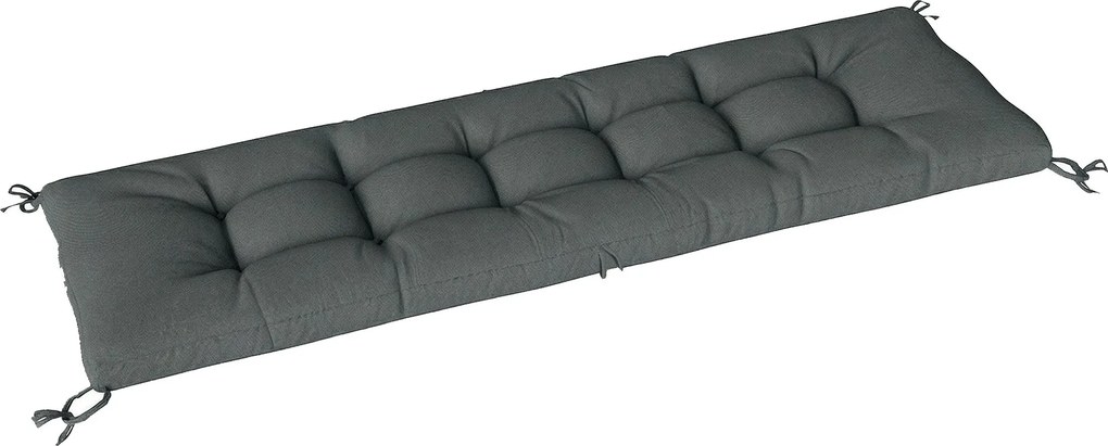 Outsunny raklappárna — levehető ülőpárna rögzítő pántokkal legtöbb nyugágyhoz, 198 x 65 x 13 cm — sötétszürke | Aosom
