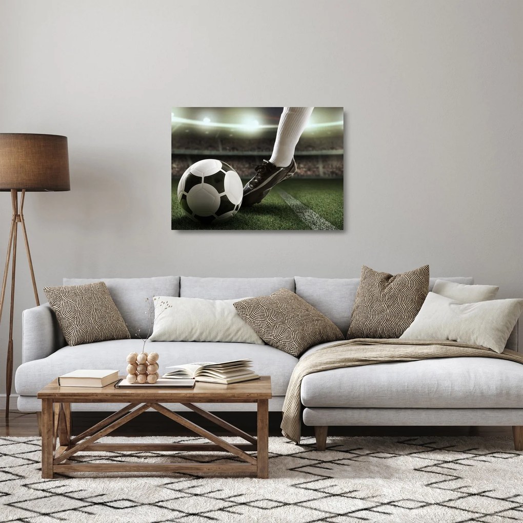 Üveg kép - Futball labda (70x50 cm)